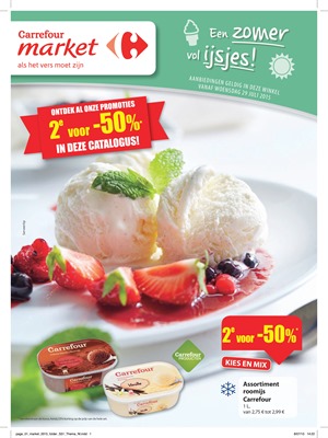 Carrefour Market folder van 29/07/2015 tot 08/08/2015 - Een zomer vol ijsjes