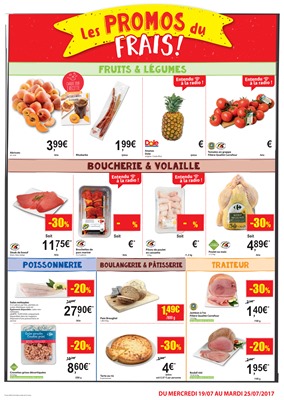 Folder Carrefour Market  du 19/07/2017 au 25/07/2017 - Les promos du frais