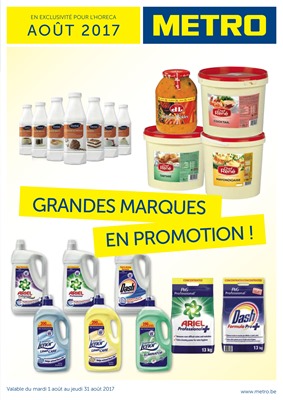 Folder Metro du 01/08/2017 au 31/08/2017 - Grand marques en promotions 