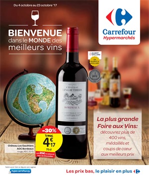 Folder Carrefour du 04/10/2017 au 23/10/2017 - Vins