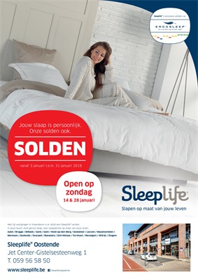 Sleeplife folder van 03/01/2018 tot 31/01/2018 - Sleeplife Oostende solden januari