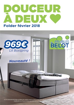 Folder Meubles Belot du 01/02/2018 au 28/02/2018 - Douceur à deux