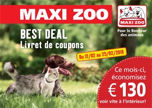 Folder Maxi Zoo du 12/02/2018 au 25/02/2018 - Best deal livret de coupons