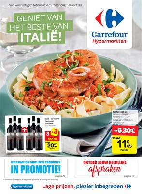 Carrefour folder van 21/02/2018 tot 05/03/2018 - Geniet van het beste van Italië!