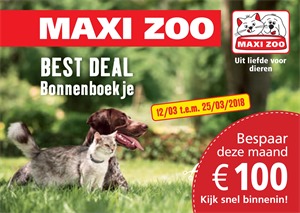 Maxi Zoo folder van 12/03/2018 tot 25/03/2018 - bonnenboekje maart