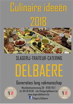 Slagerij Delbaere folder van 01/01/2018 tot 31/12/2018 - promoties van het jaar