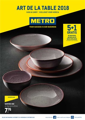 Metro folder van 01/10/2018 tot 31/10/2018 - Art de la table