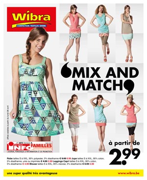 Folder Wibra du 28/04/2014 au 11/05/2014 - Mix and match