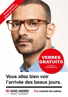 Folder Hans Anders du 30/03/2015 au 03/05/2015 - Verres gratuits à l'achat d'une monture