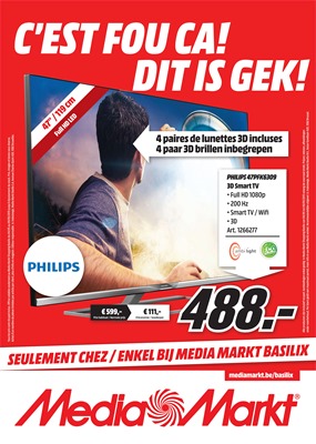 Folder MediaMarkt du 04/05/2015 au 09/05/2015 - Seulement chez Media Markt Basilix