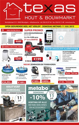 Texas folder van 08/07/2015 tot 16/08/2015 - Hout en bouwmarkt