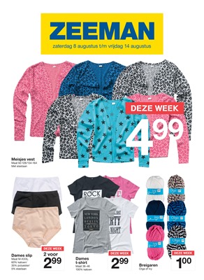 Zeeman folder van 05/08/2015 tot 14/08/2015 - deze week bij zeeman