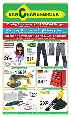 Van Cranenbroek folder van 26/10/2015 tot 15/11/2015 - Folder Van Cranenbroek