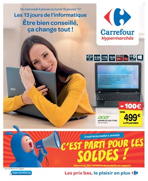 Folder Carrefour du 04/01/2017 au 16/01/2017 - Les jours de l'informatique