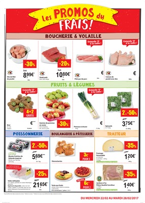 Folder Carrefour Market  du 22/02/2017 au 28/02/2017 - Les promos du frais