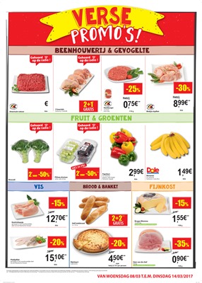 Carrefour Market folder van 08/03/2017 tot 14/03/2017 - Verse Promo's 