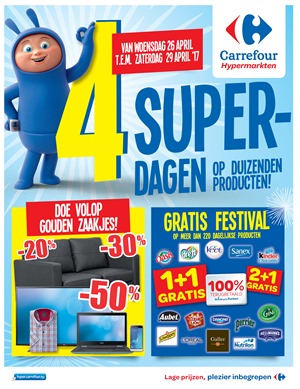 Carrefour folder van 26/04/2017 tot 29/04/2017 - Superdagen