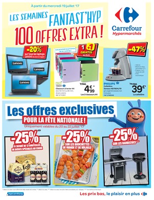 Folder Carrefour du 19/07/2017 au 24/07/2017 - Offre de la semaine