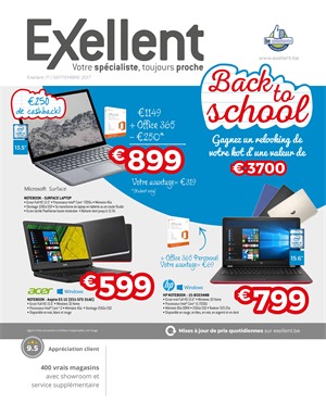 Folder Exellent du 01/09/2017 au 30/09/2017 - Back to School