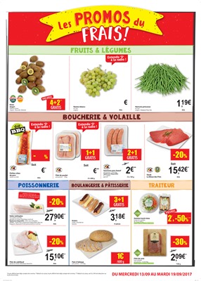 Folder Carrefour Market  du 13/09/2017 au 19/09/2017 - Les promos du frais