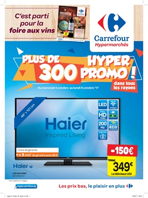 Folder Carrefour du 04/10/2017 au 09/10/2017 - Hyper promo