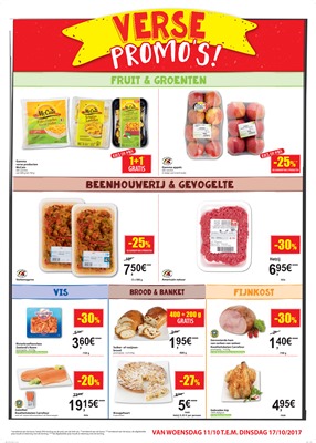 Carrefour Market folder van 11/10/2017 tot 17/10/2017 - Verse Promo's 
