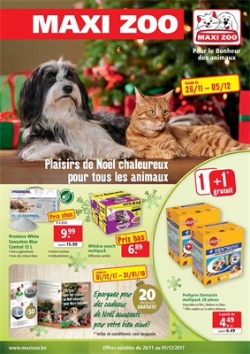 Folder Maxi Zoo du 26/11/2017 au 03/12/2017 - Plaisirs de Noël chaleureux