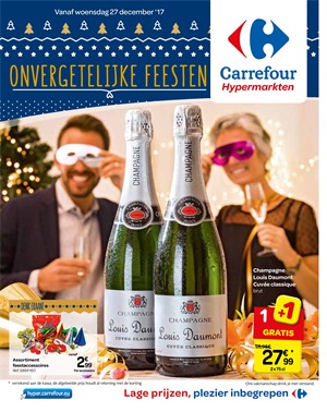 Carrefour folder van 27/12/2017 tot 08/01/2018 - ONVERGETELIJKE FEESTEN