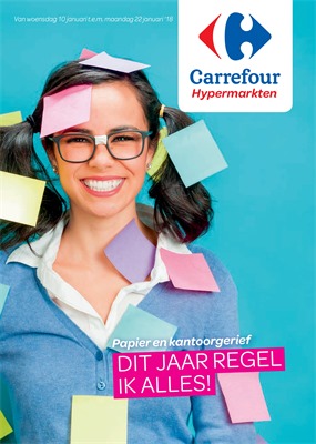 Carrefour folder van 10/01/2018 tot 22/01/2018 - Papier & Kantoorgerief januari