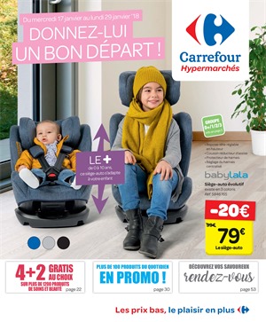 Folder Carrefour du 17/01/2018 au 29/01/2018 - Donnez-lui un bon départ!