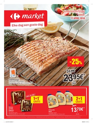 Carrefour Market folder van 11/04/2018 tot 22/04/2018 - promoties van de week