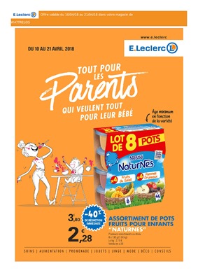 Folder E.Leclerc du 10/04/2018 au 21/04/2018 - promotions de la semaine