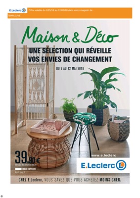 Folder E.Leclerc du 02/05/2018 au 12/05/2018 - promotions de la semaine