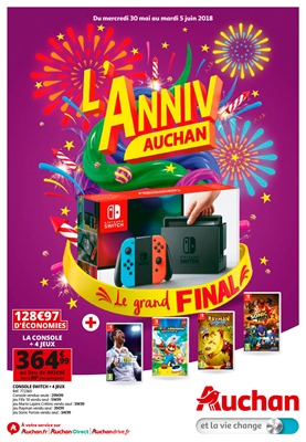 Folder Auchan Roncq du 28/05/2018 au 05/06/2018 - L'Anniv Auchan