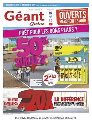 Folder Géant Casino du 14/08/2018 au 26/08/2018 - Bon plans