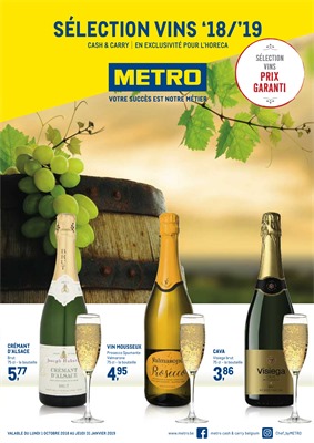 Folder Metro du 01/10/2018 au 31/01/2019 - Selection vins