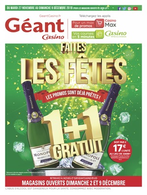 Folder Géant Casino du 27/11/2018 au 09/12/2018 - Promotions de la semaine