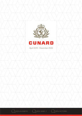 Cunard folder van 01/01/2019 tot 04/02/2019 - Cunard algemene brochure