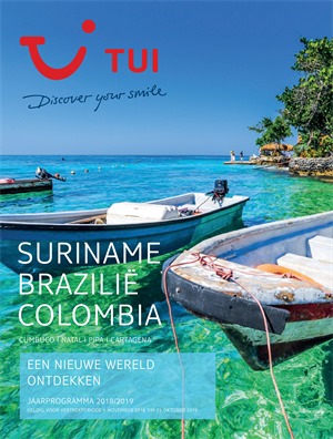 Tui folder van 01/01/2019 tot 04/02/2019 - Suriname, Brazilië, Colombia