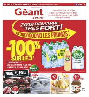 Folder Géant Casino du 31/12/2018 au 13/01/2019 - Promotions de la semaine