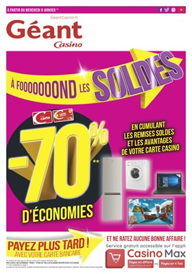 Folder Géant Casino du 09/01/2019 au 20/01/2019 - Promotions de la semaine