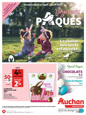 Folder Auchan du 10/04/2019 au 22/04/2019 - Joyeuses paques