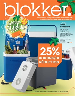 Folder Blokker du 31/07/2019 au 20/08/2019 - Promotions du mois