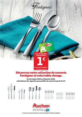 Folder Auchan du 16/10/2019 au 26/01/2020 - Collection de couverts