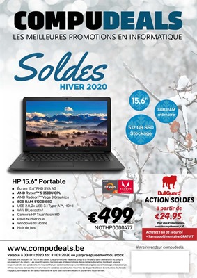Folder Compudeals du 07/01/2020 au 31/01/2020 - Soldes