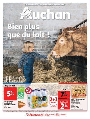 Folder Auchan du 26/02/2020 au 03/03/2020 - Bien plus que du lait