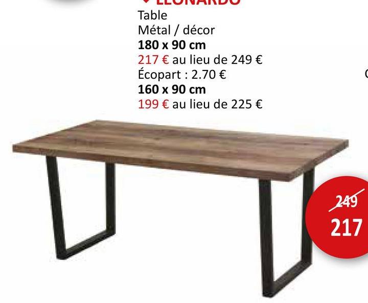 Table Leonardo  160x90cm Tables Tables De Salle à Manger Tables De Cuisine Tables