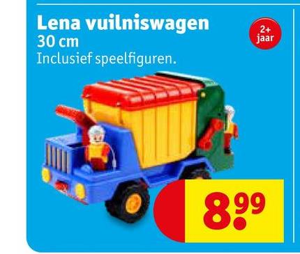 Lena vuilniswagen
30 cm
Inclusief speelfiguren.
2+
jaar
899
