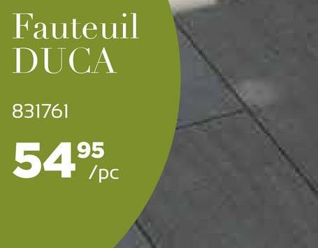 Fauteuil
DUCA
831761
5495
/pc
C
