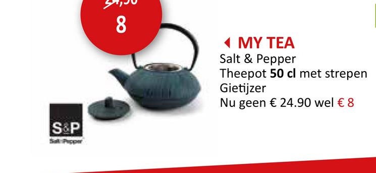 Theepot My Tea Strepen 0,5L Koffie & Thee Theepotten